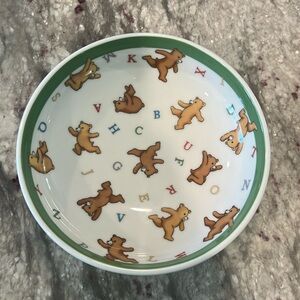 Tiffany & co alphabet bears child bowl 7” length Unused